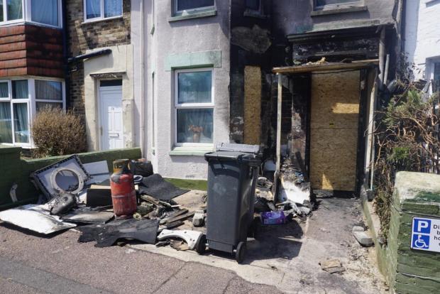 Bournemouth Echo: Damage to the property in Northcote Road